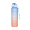 1 Litre Water Bottle with Straw - Gradient Blue