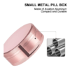 Pill Case 2 Compartment Metal Pill Box for Supplements - Image 3